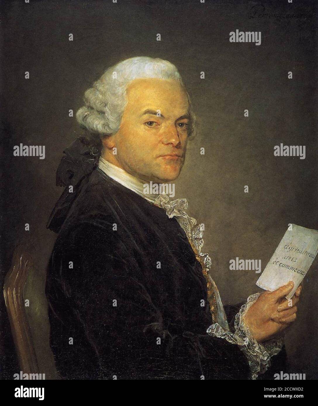 Jean-Baptiste Perronneau - Portrait of a Man Stock Photo - Alamy