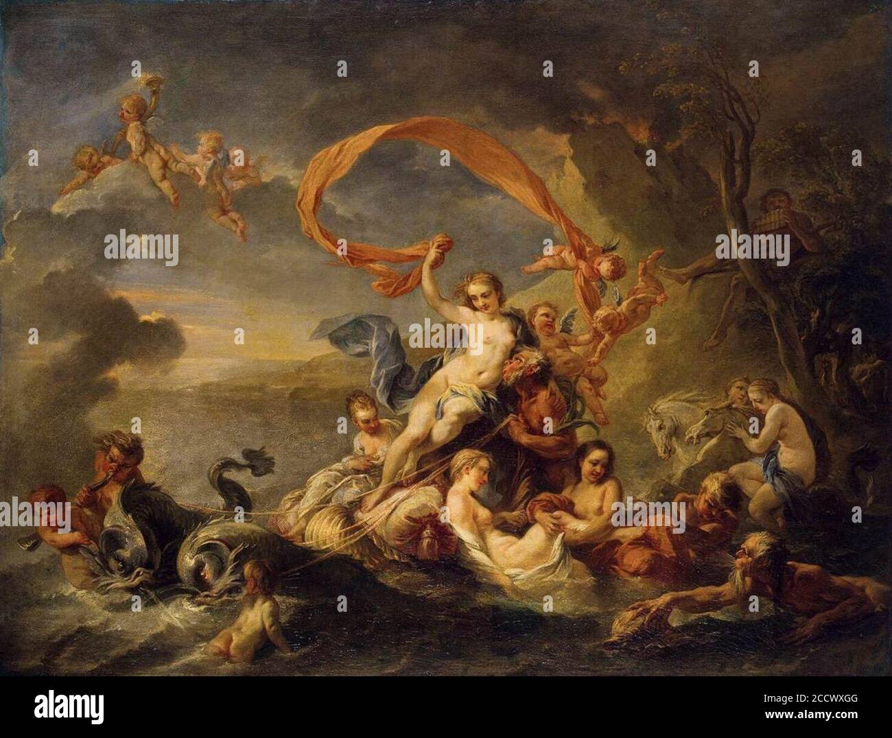 Jean-Baptiste van Loo - Triumph of Galatea Stock Photo - Alamy