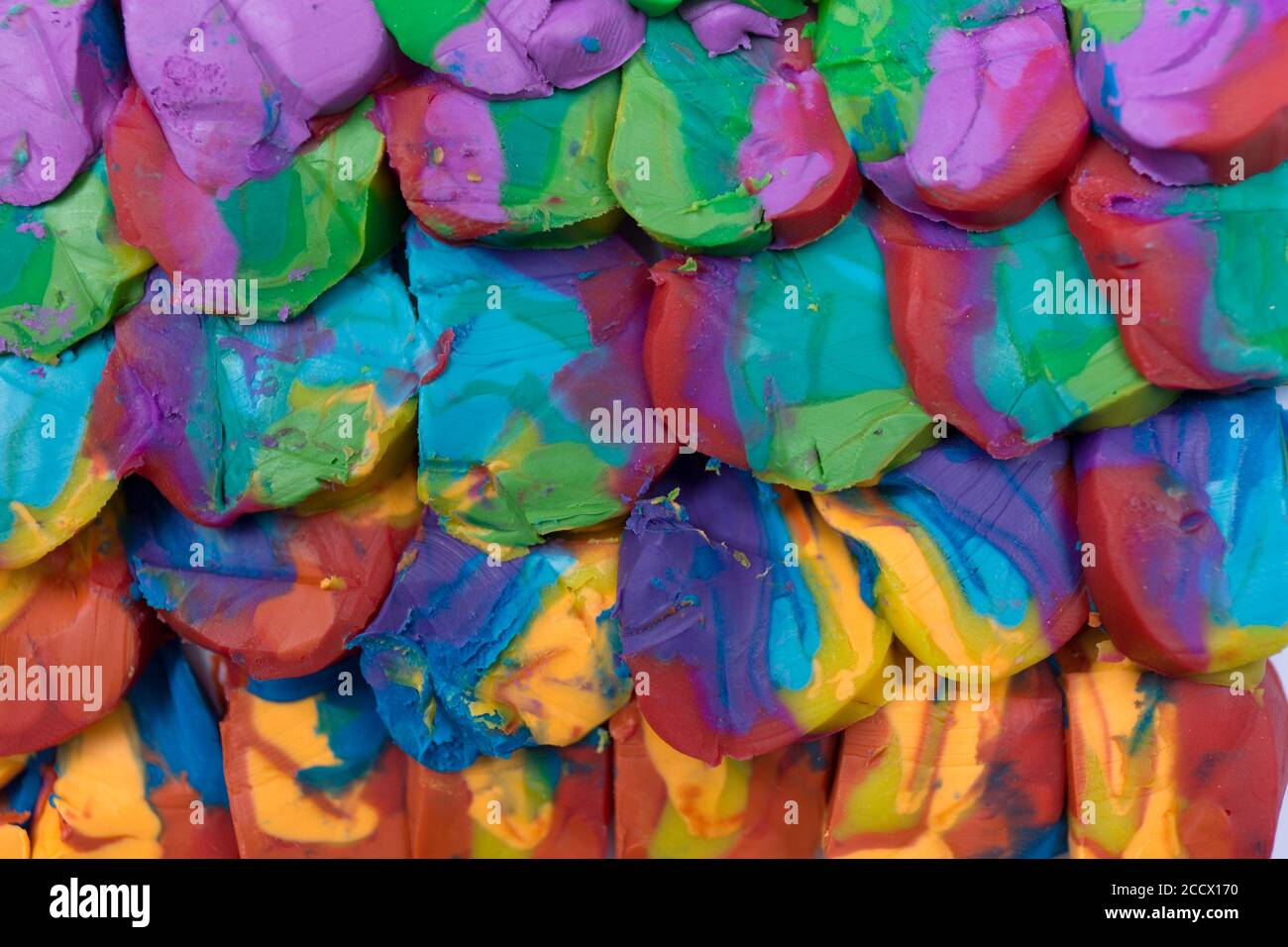 Colorful plasticine scale background. Close up texture. Stock Photo