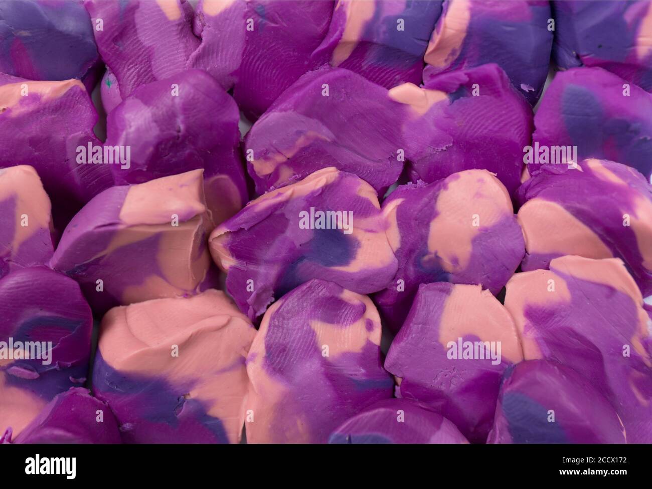 Violet plasticine scale background. Close up texture. Stock Photo