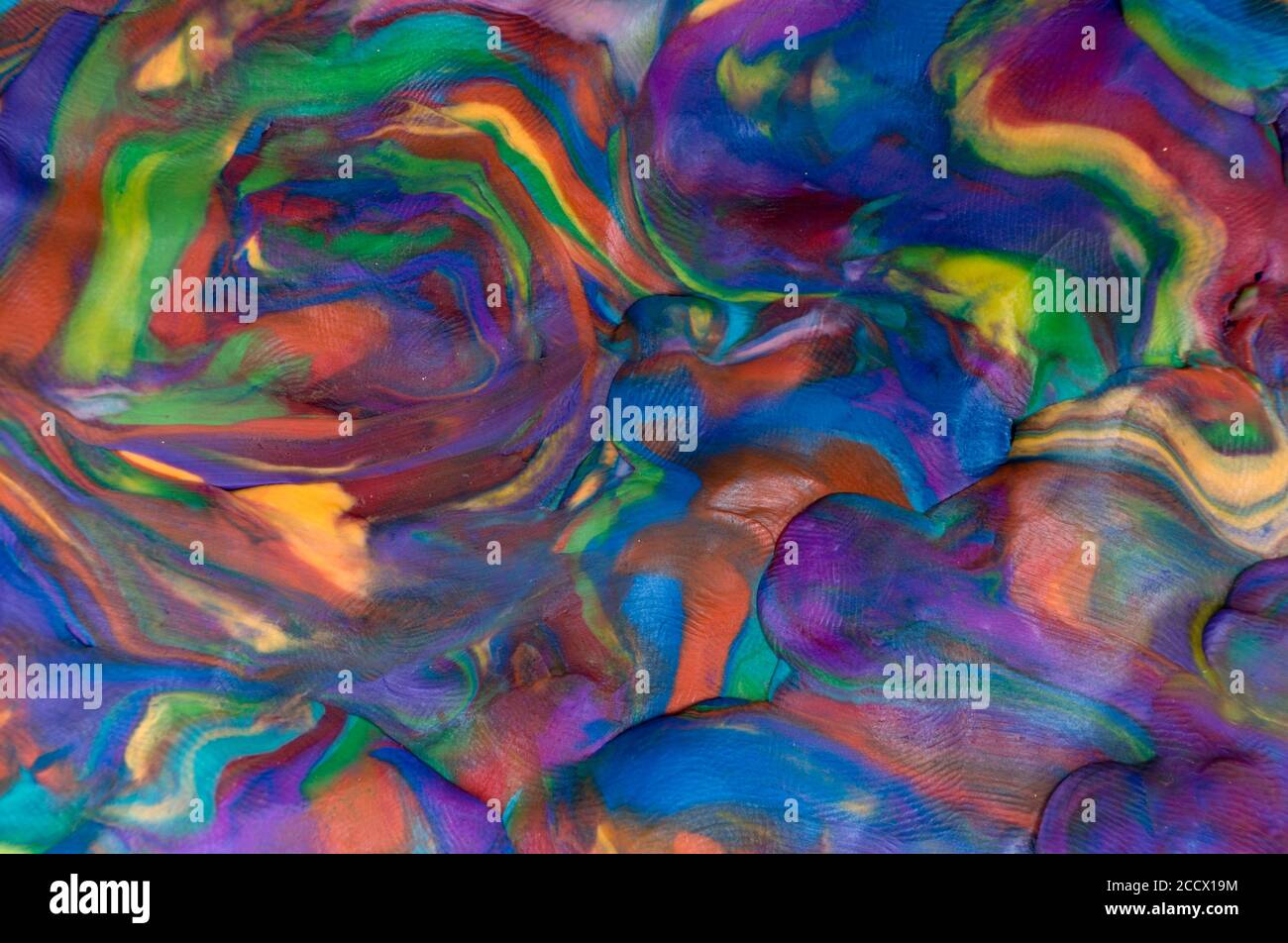 Colorful decorative marble background. Plasticine artwork texture. Stock Photo