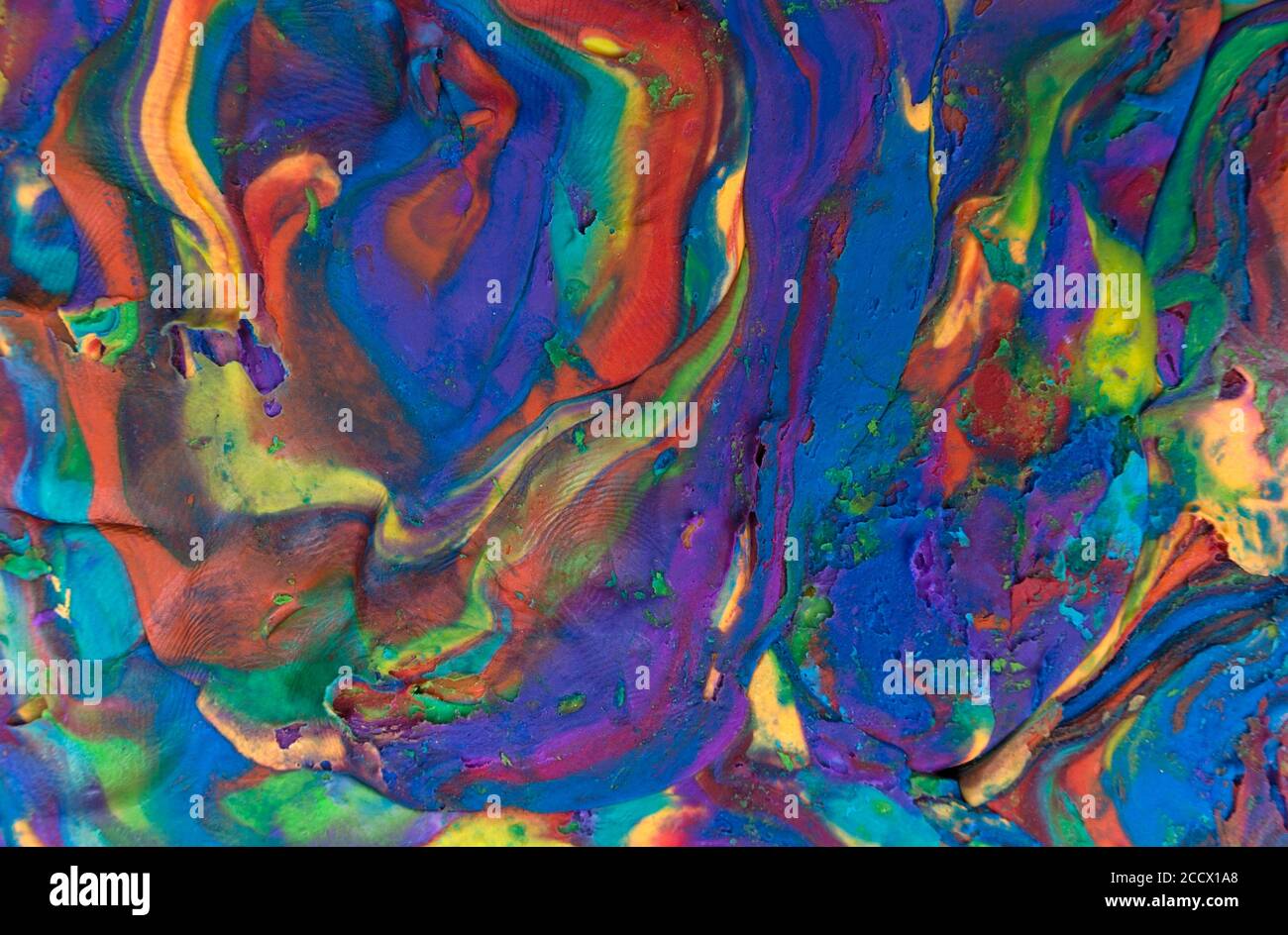 Colorful decorative marble background. Plasticine artwork texture. Stock Photo