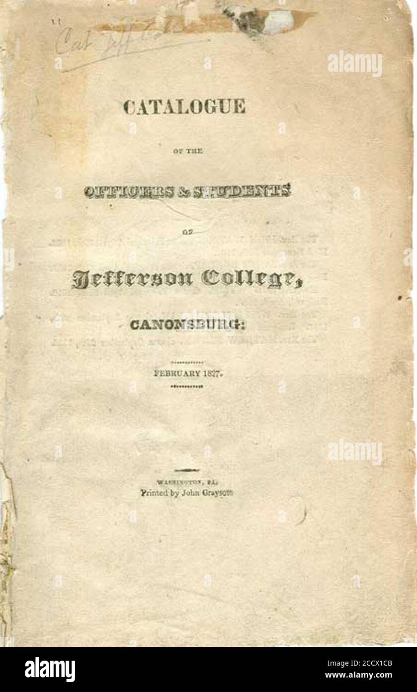 Jefferson College catalogue Stock Photo Alamy