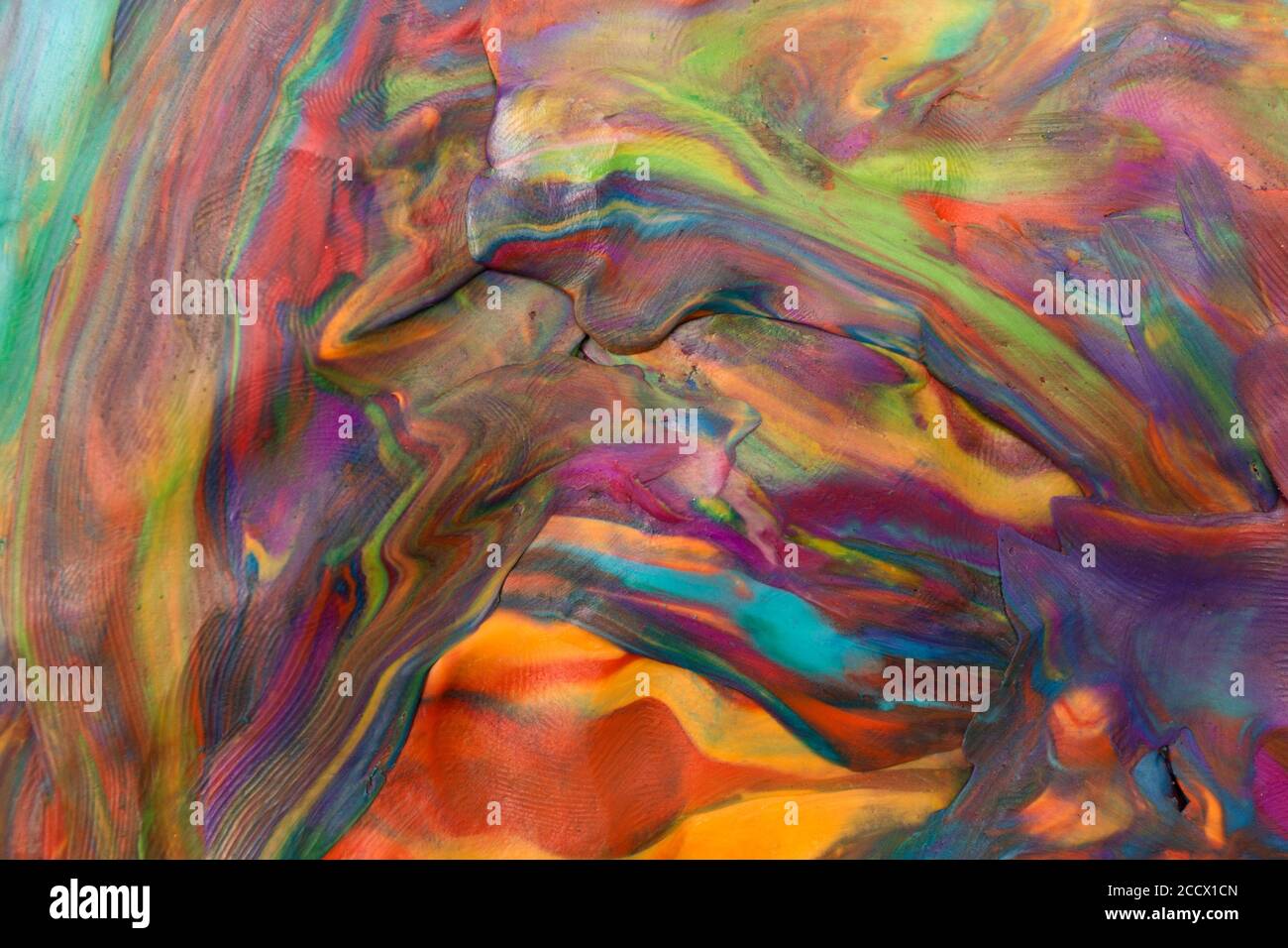 Colorful decorative marble background. Plasticine artwork texture. Stock Photo