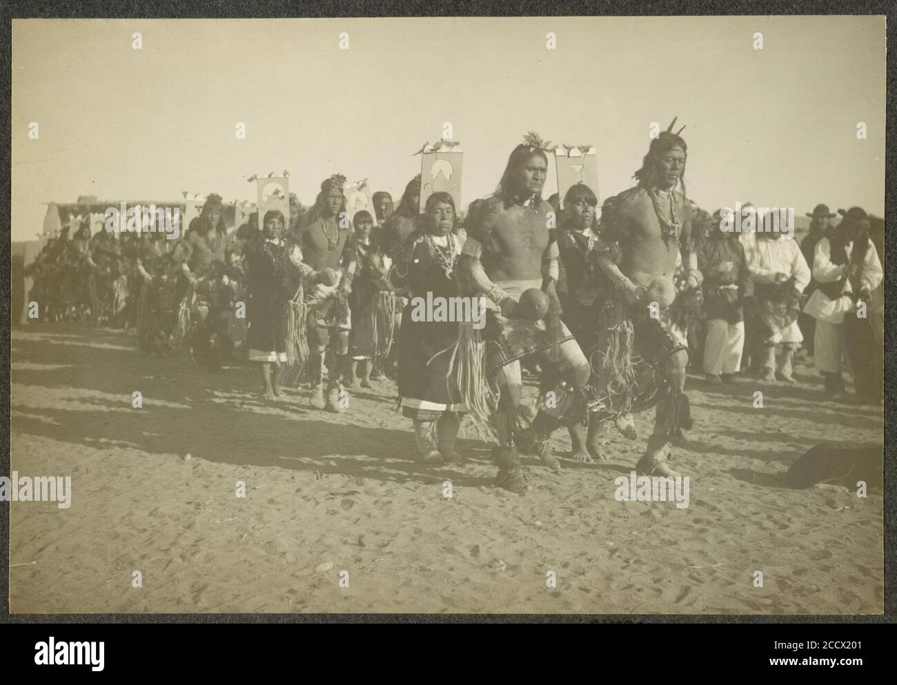 Jemez Pueblo Indians in a ceremonial dance, New Mexico) - Simeon Schwemberger, St. Michaels, Arizona Stock Photo