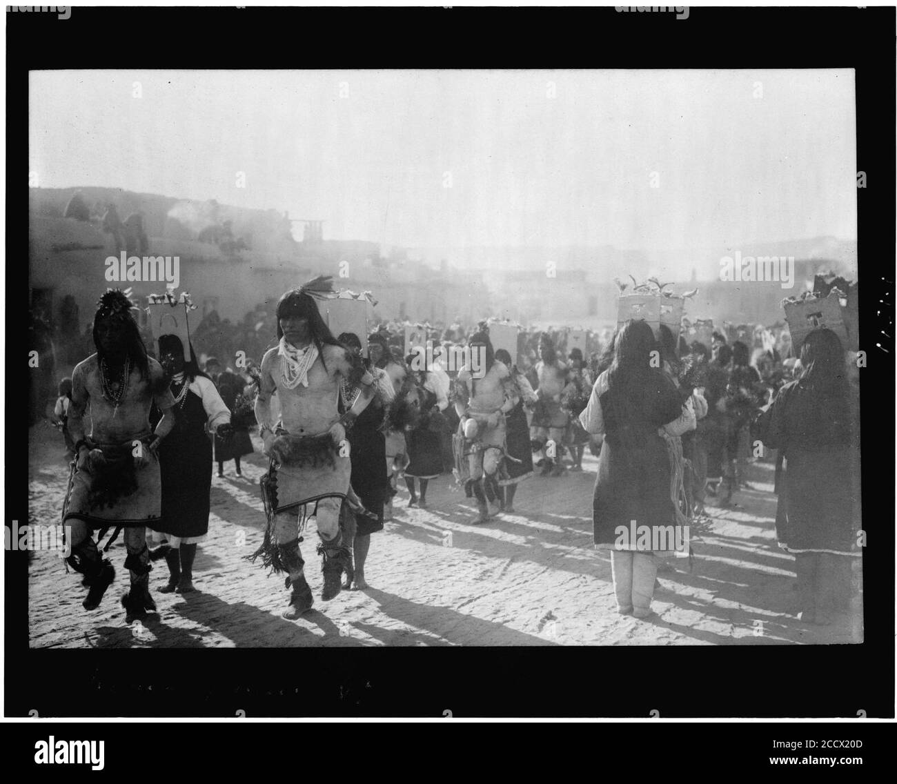 Jemez Pueblo Indians in a ceremonial dance) - Simeon Schwemberger, St. Michaels, Arizona Stock Photo