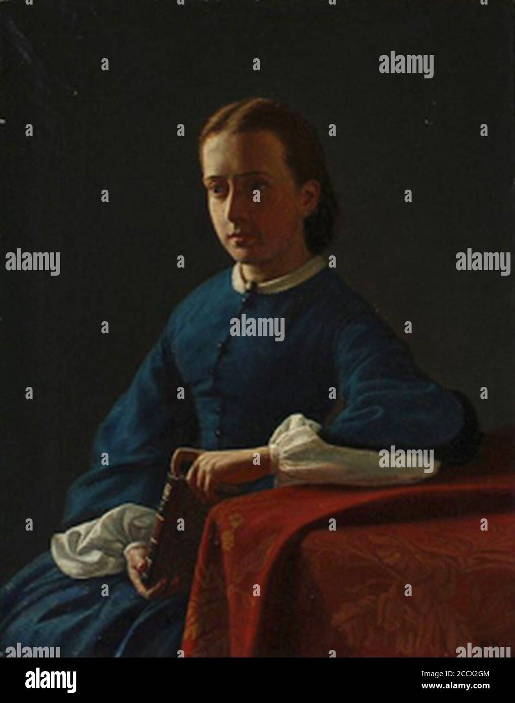 Jens Erik Carl Rasmussen portrait of his fiancé Stock Photo Alamy