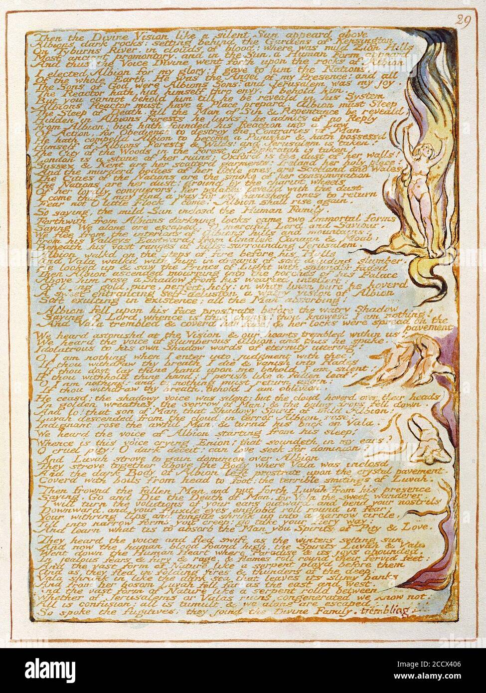 Jerusalem The Emanation of The Giant Albion, copy E, object 29 (Bentley 29, Erdman 43, Keynes 29). Stock Photo