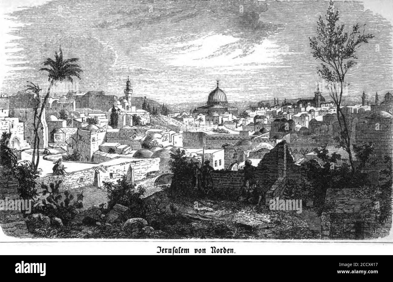Jerusalem nach eigener Anschauung und den neuesten Forschungen By Philipp Wolff. P. V. Stock Photo