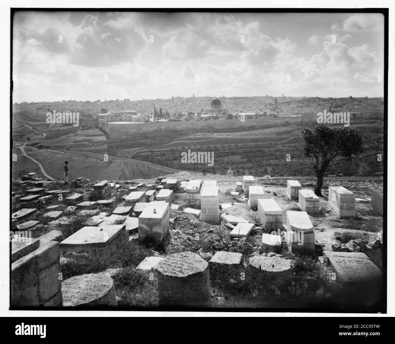 Jewish tombs on Kedron (i.e. Kidron) slope overlooking Jerus. (i.e., Jerusalem Stock Photo Alamy