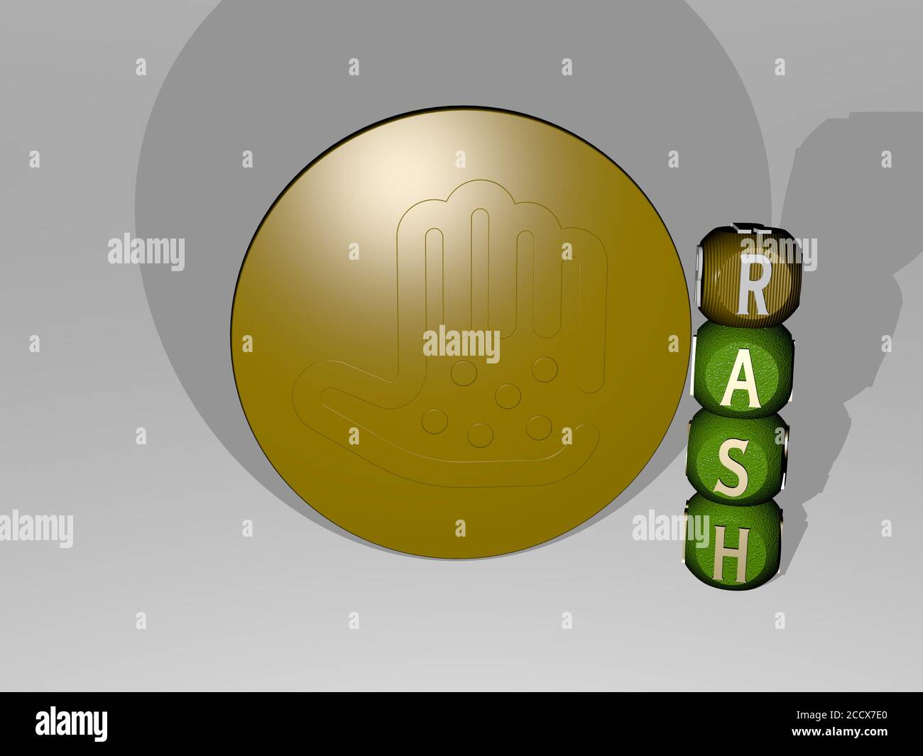 RASH text beside the 3D icon, 3D illustration Stock Photo - Alamy