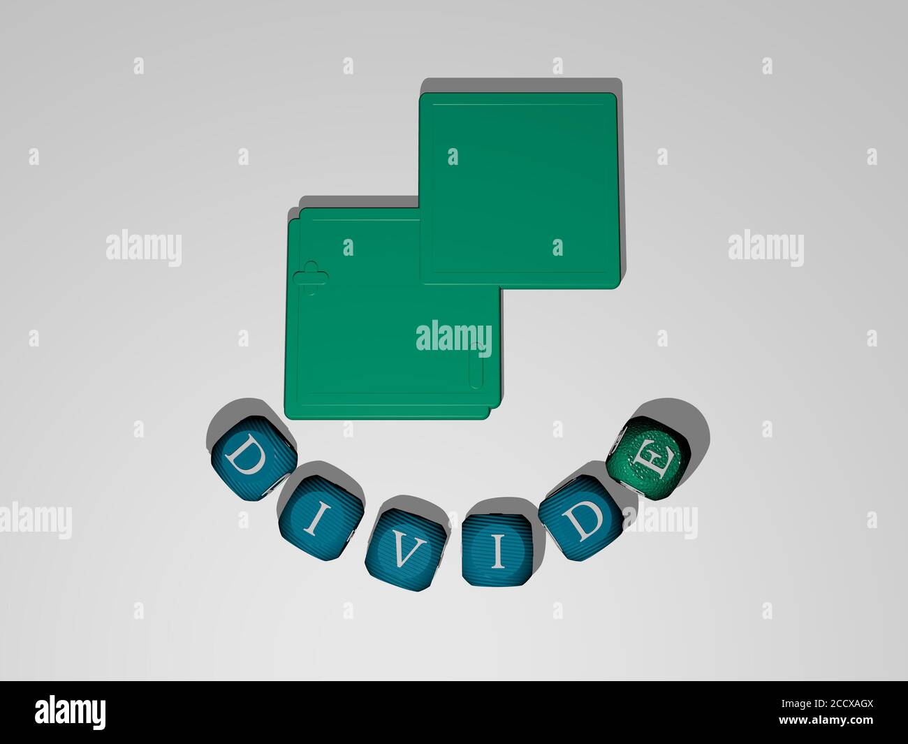 divide text around the 3D icon, 3D illustration Stock Photo - Alamy