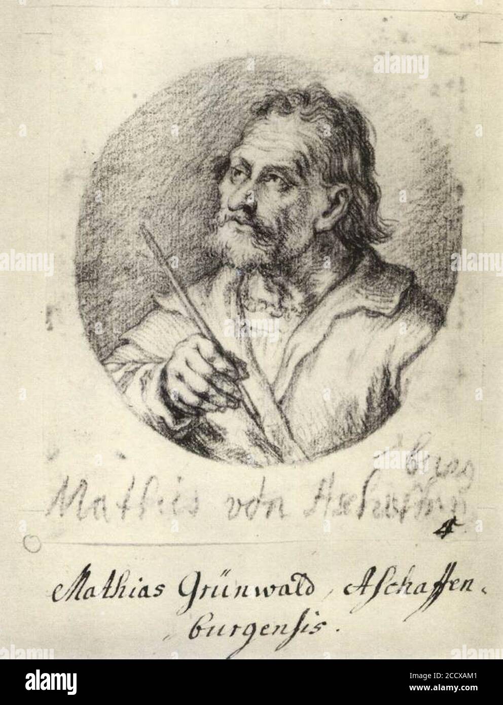 Joachim von Sandrart - Matthias Grünewald Stock Photo