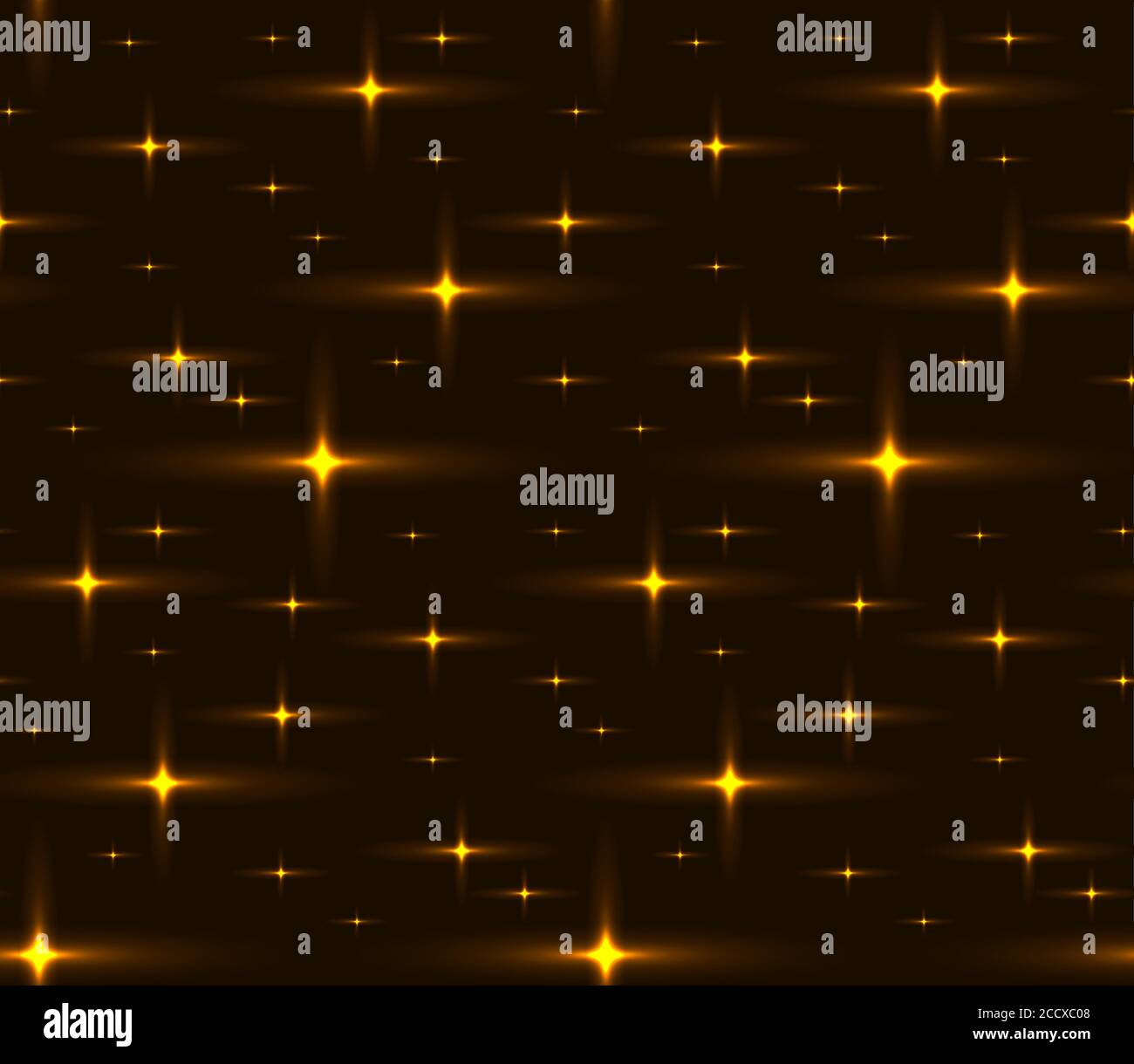 Seamless texture of the night sky with golden stars. Vector pattern for ...