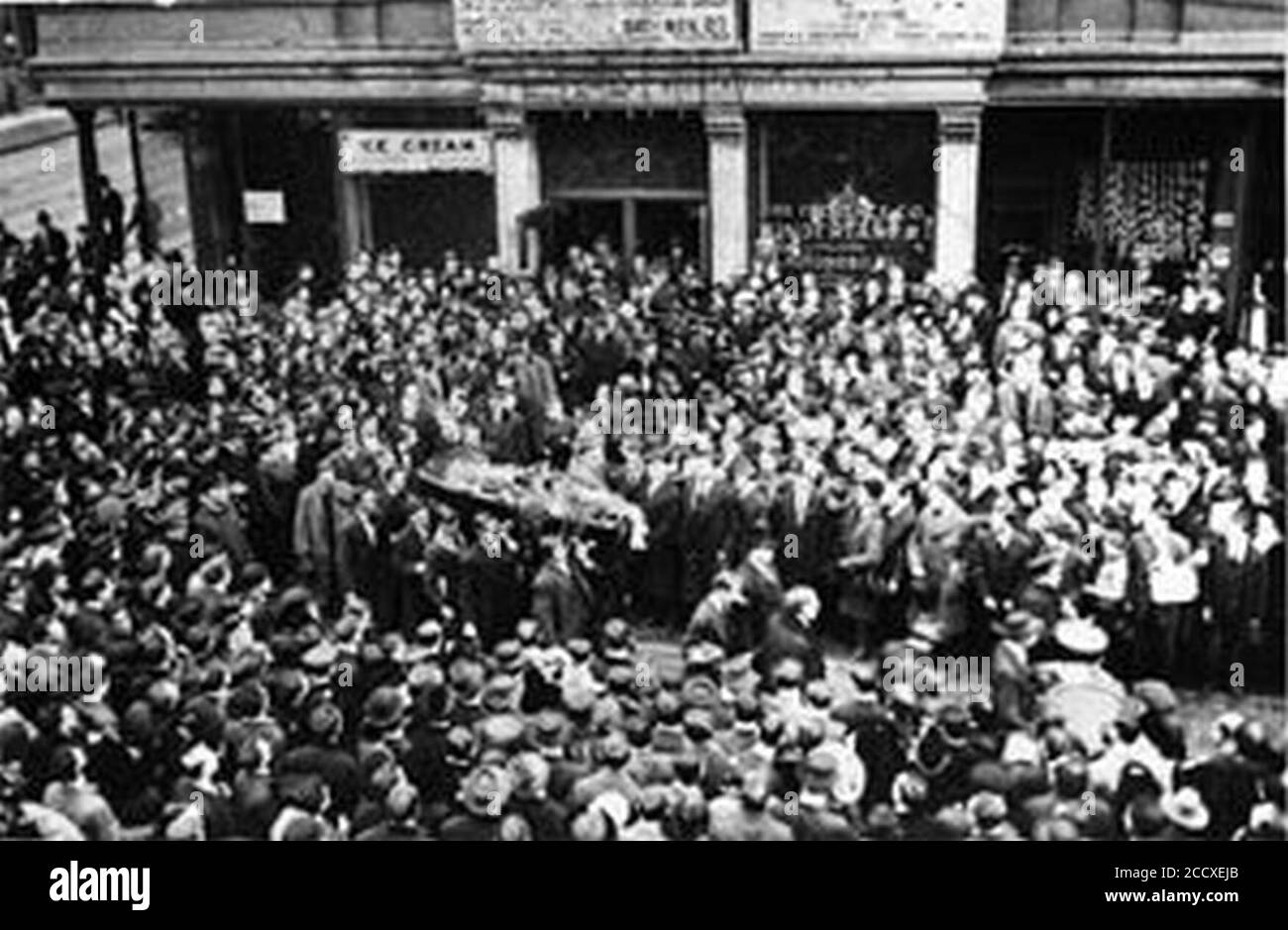 Joe hill funeral en 1915. Stock Photo