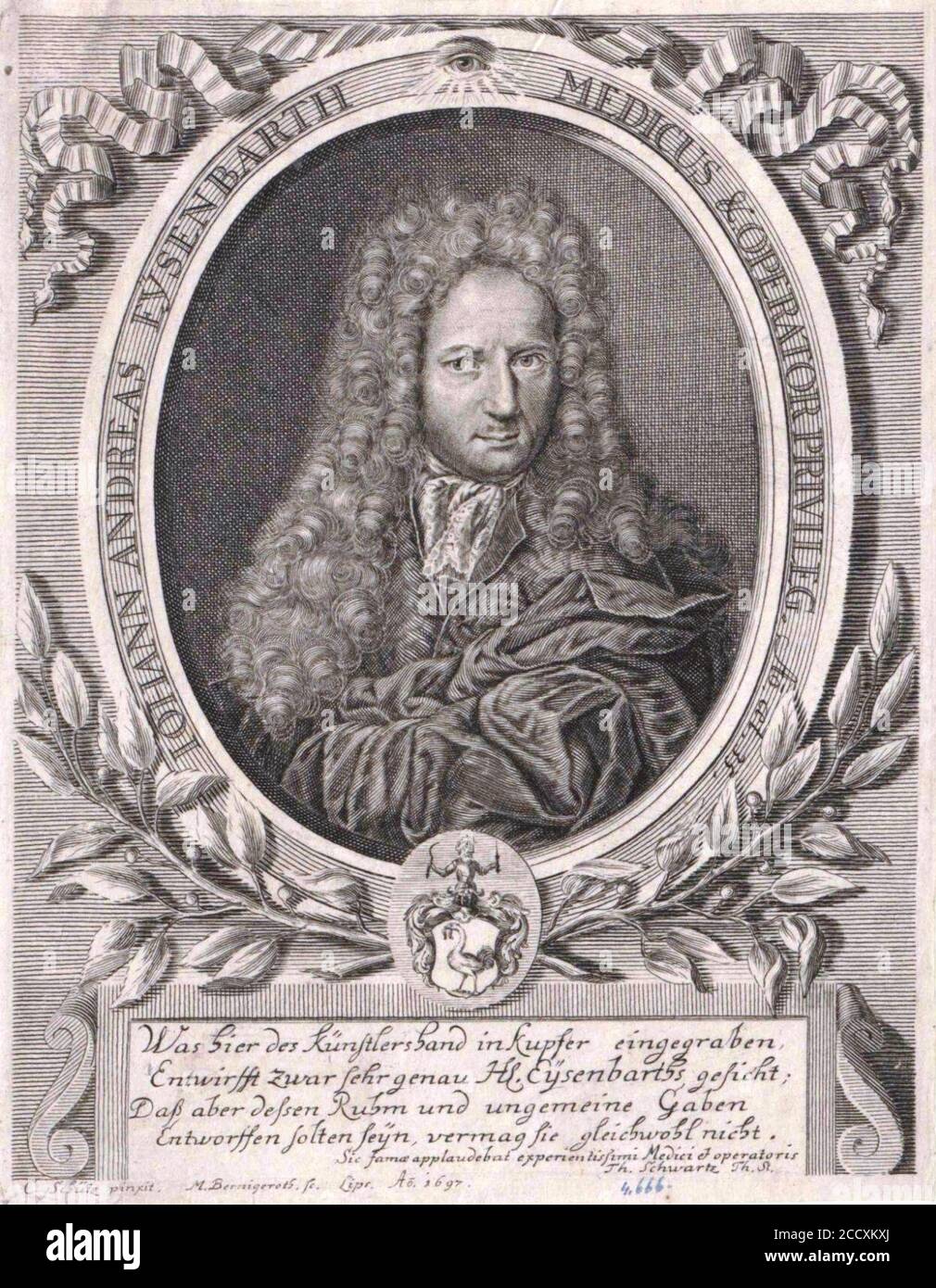 Johann Andreas Eisenbarth (1697). Stock Photo