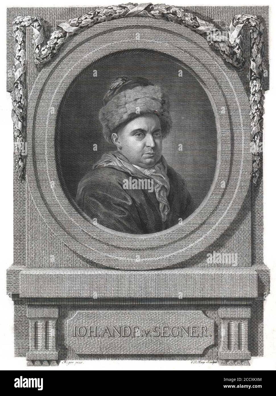 Johann Andreas von Segner. Stock Photo