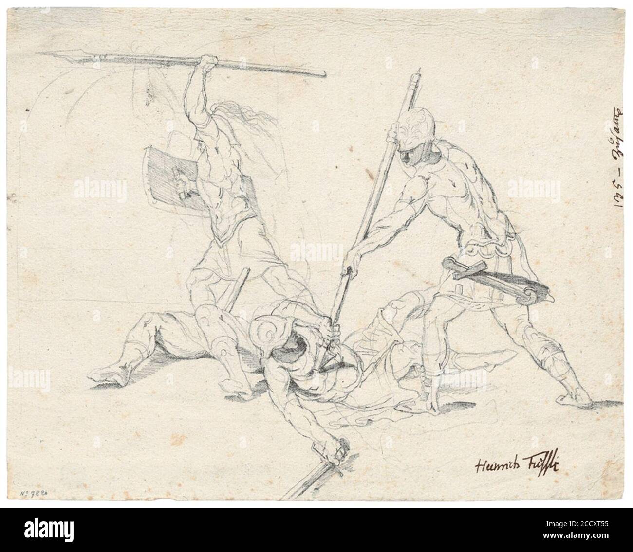 Johann Heinrich Füssli Gefechtsszene mit römischen Soldaten. Stock Photo