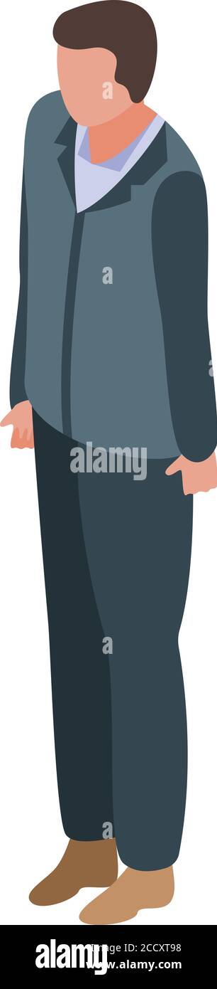 Best security service icon, isometric style Stock Vector