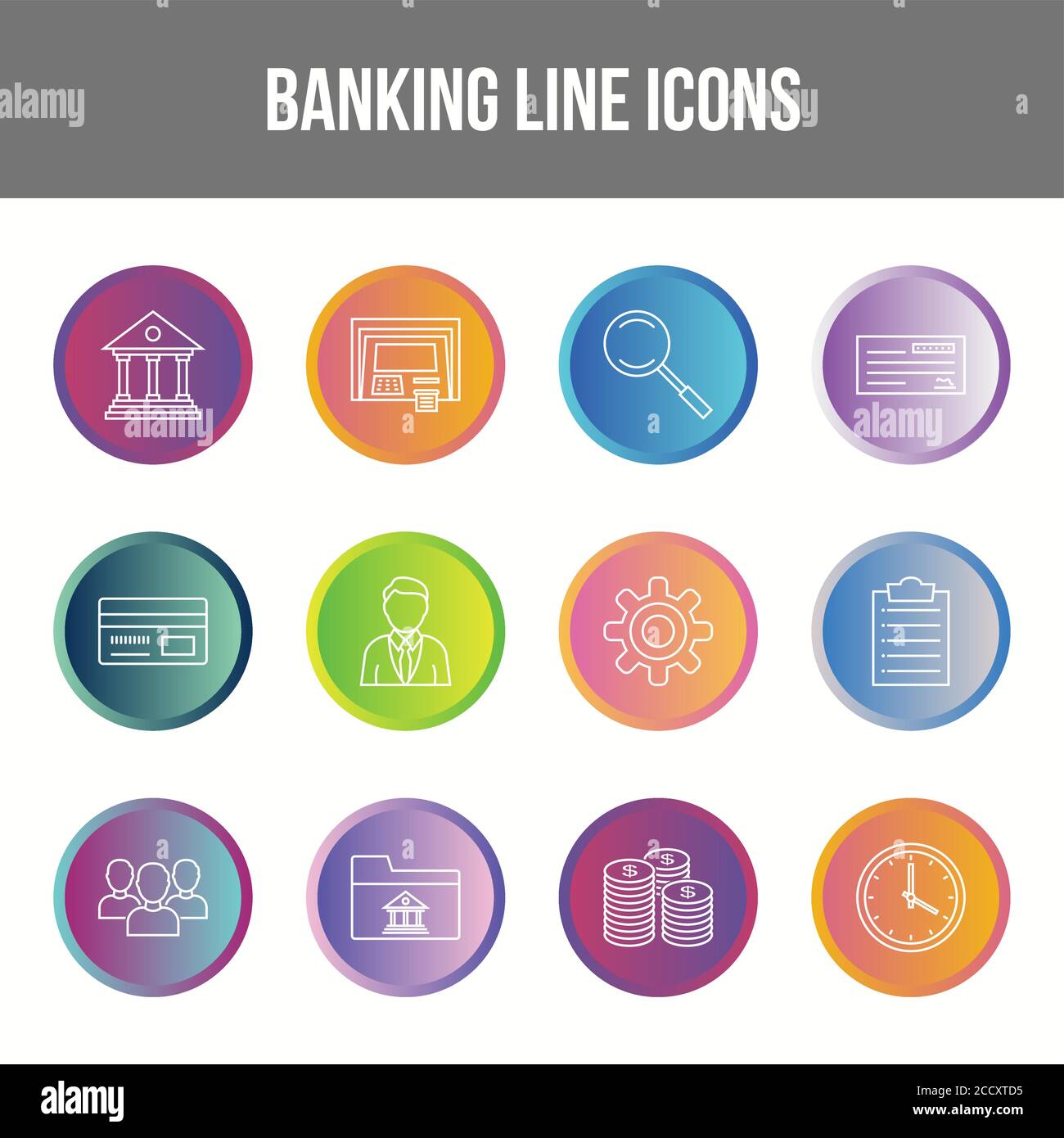 Unique Banking Line icon set Stock Vector Image & Art - Alamy