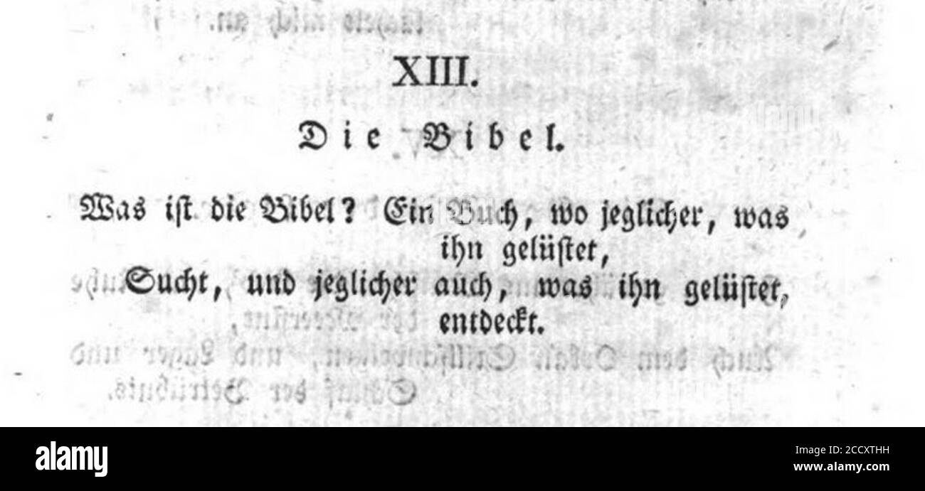 Johann Heinrich Voss - Die Bibel. Stock Photo