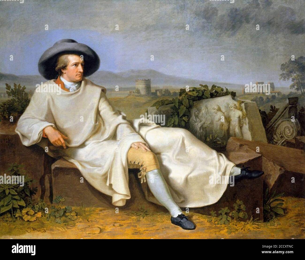 Johann Heinrich Wilhelm Tischbein - Goethe in the Roman Campagna Stock Photo