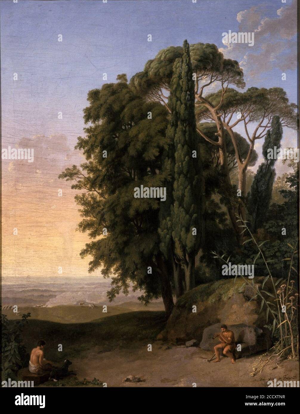 Johann Heinrich Wilhelm Tischbein - Landschaft bei Frascati. Stock Photo