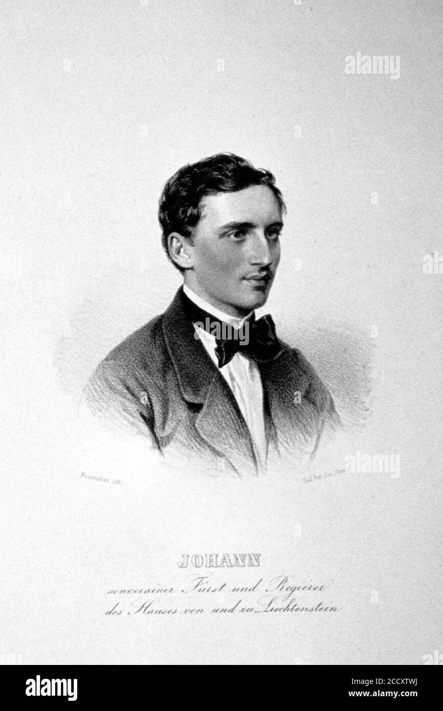 Johann II. von Liechtenstein Stock Photo Alamy