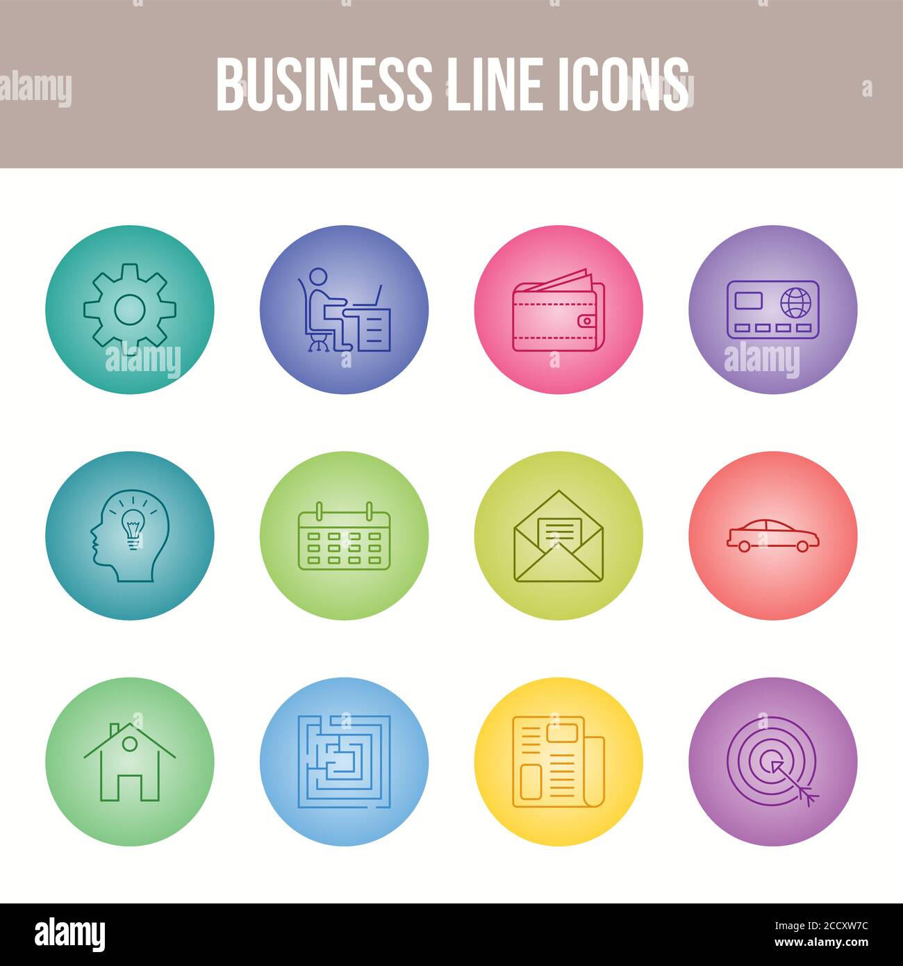 Illustration unique target line hi-res stock photography and images - Alamy