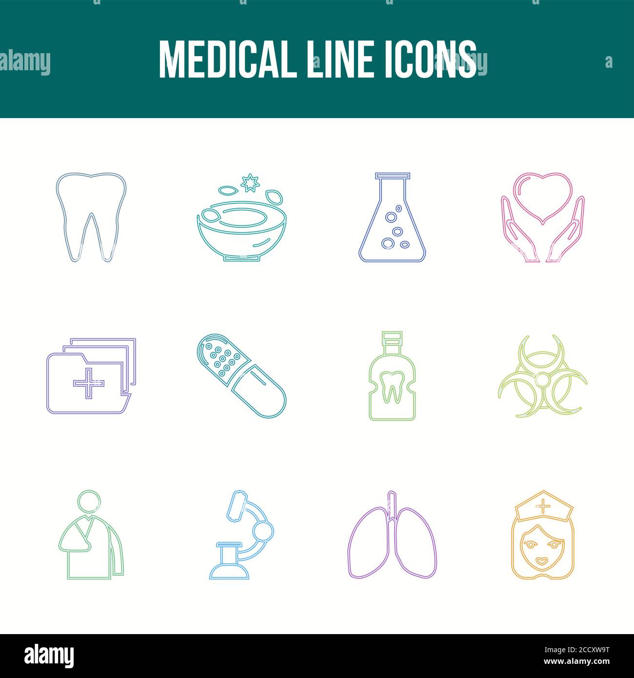 Unique Medical Line icon set Stock Vector Image & Art - Alamy