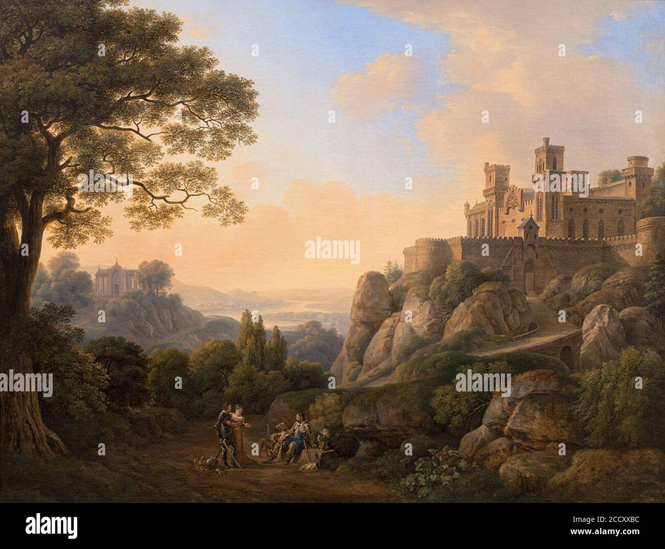 Johann Nepomuk Schödlberger Arkadische Landschaft mit gotischer Burg
