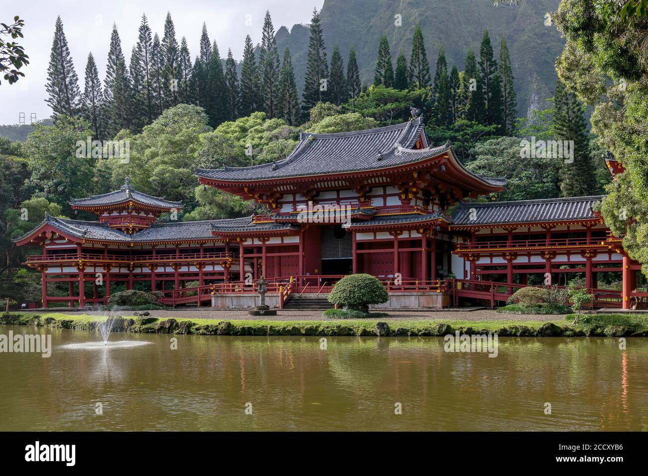 ByodoIn Temple, Valley of Temples Memorial Park, Kahaluu, Oahu, Hawaii