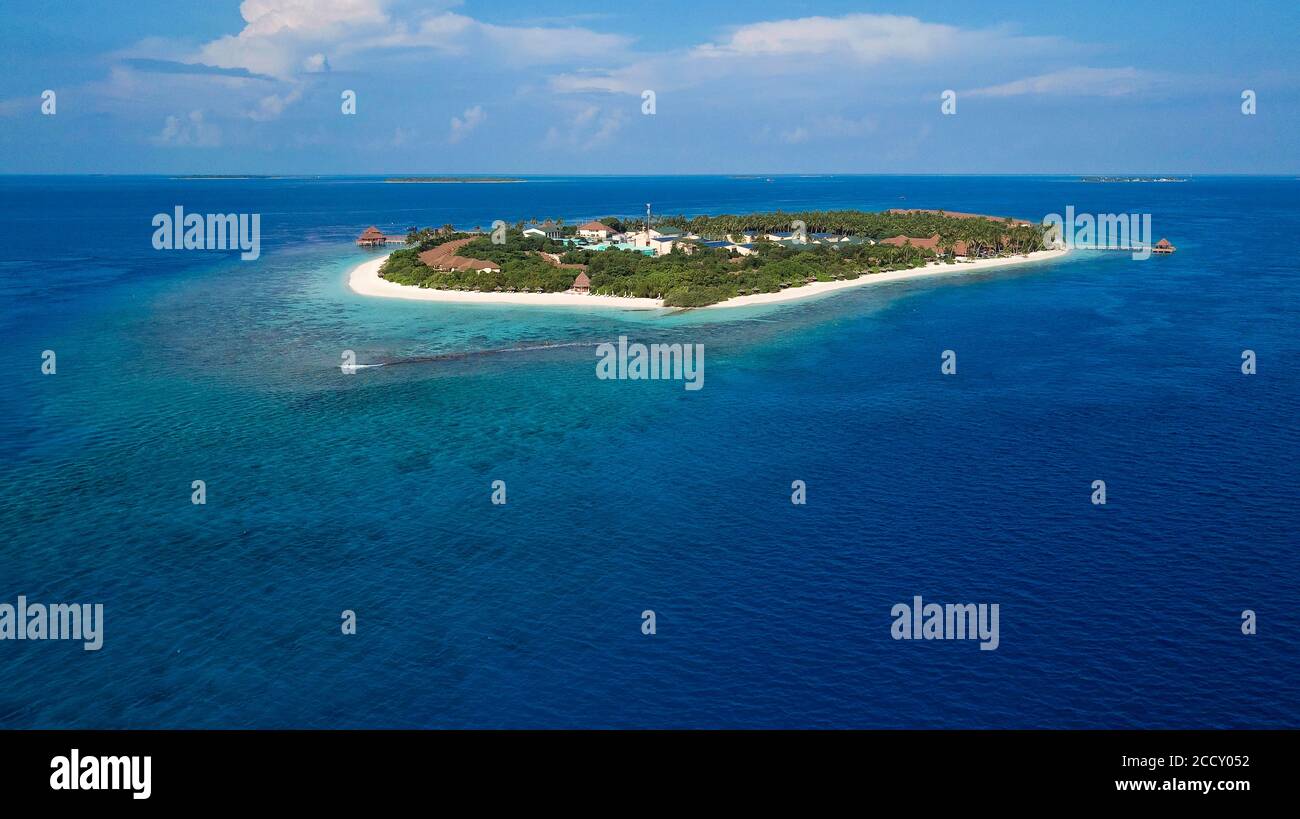 Maldives coral reef aerial view hi-res stock photography and images - Alamy