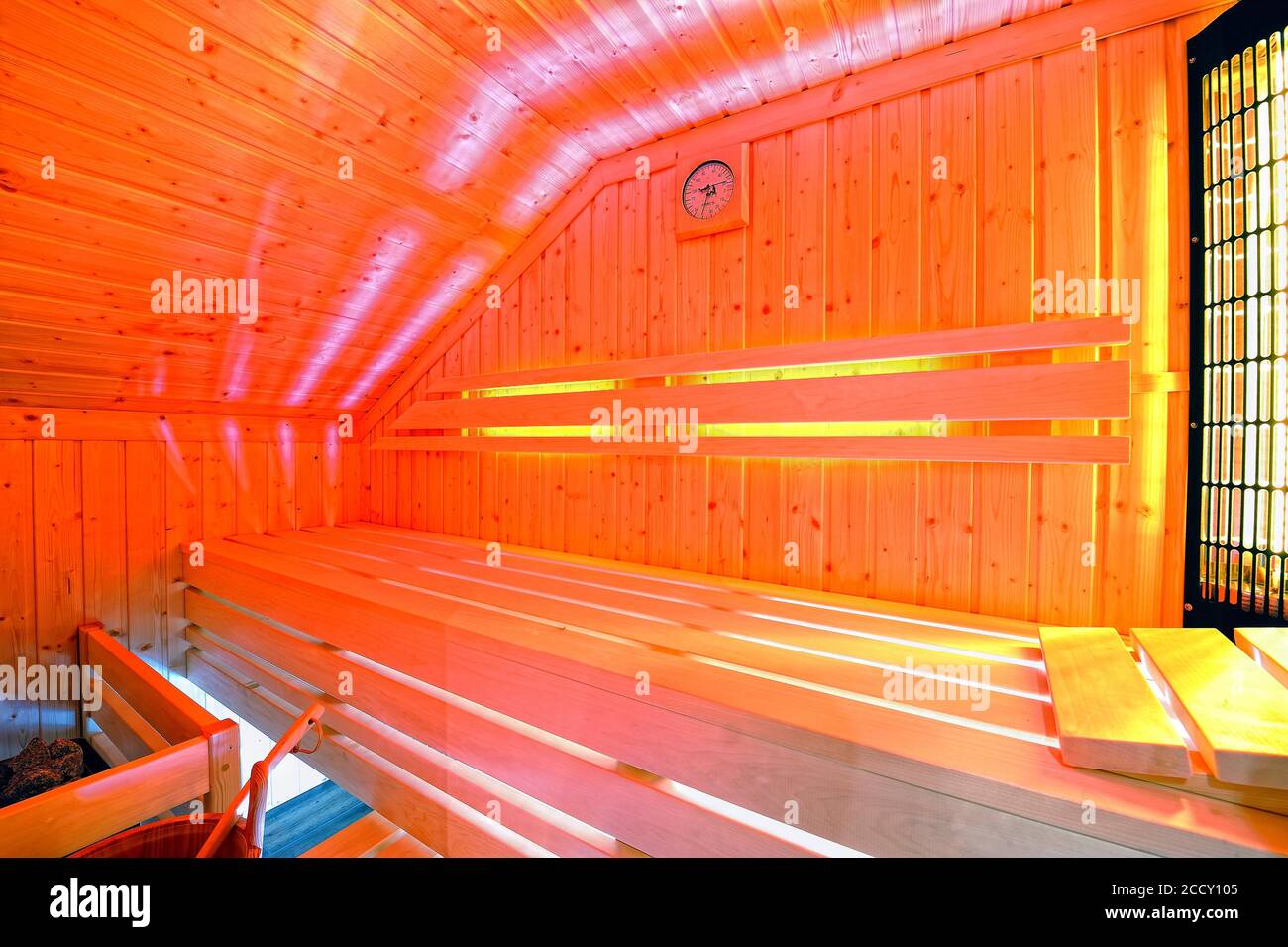 Infrared cabin, Germany Stock Photo