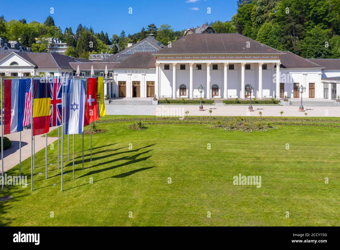 Drone Shot Spa Hotel And Casino Baden Baden Baden Wuerttemberg Germany Stock Photo Alamy