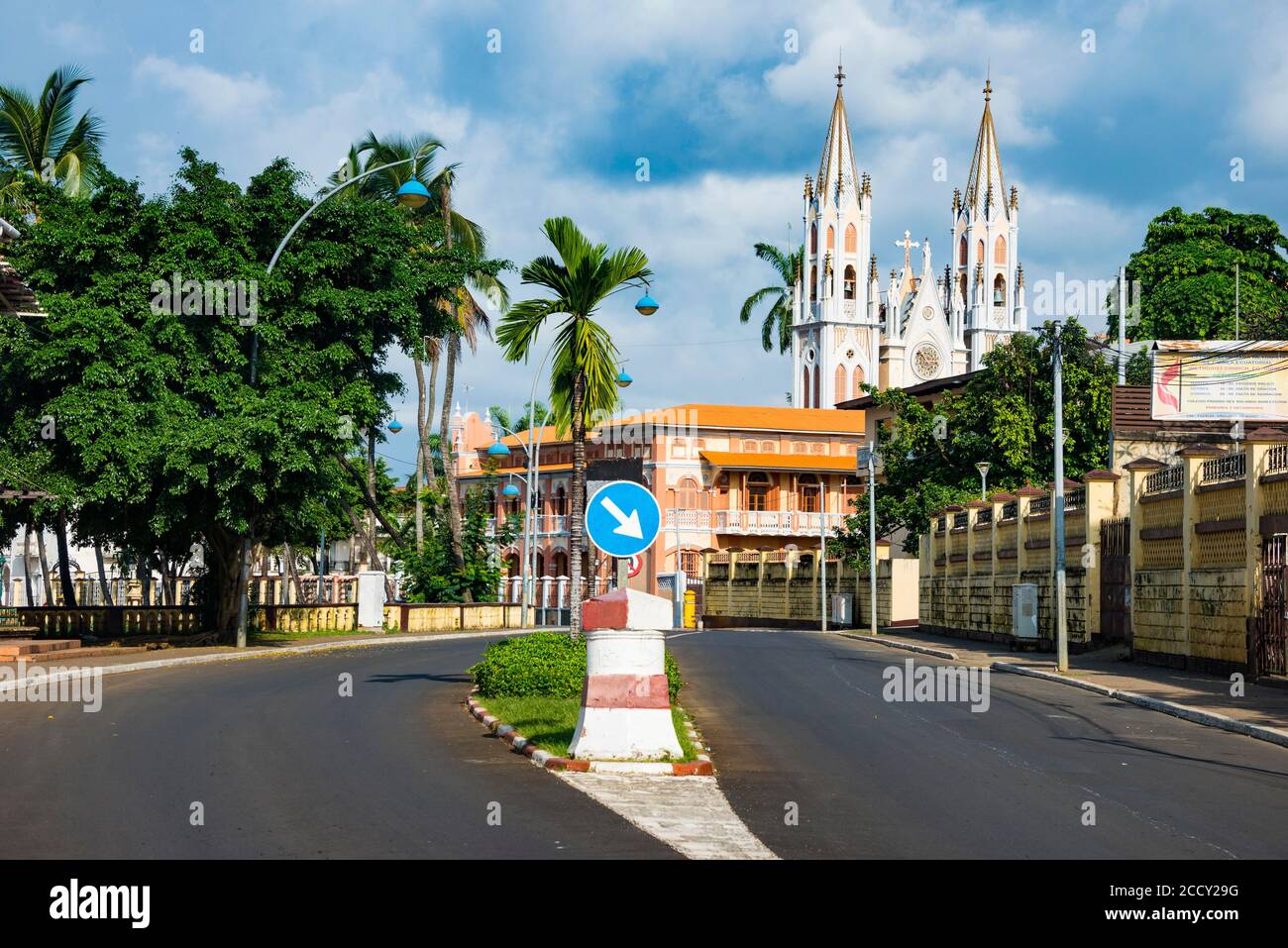 Cathedral of St. Isabel, Malabo, Bioko, Equatorial Guinea Stock Photo