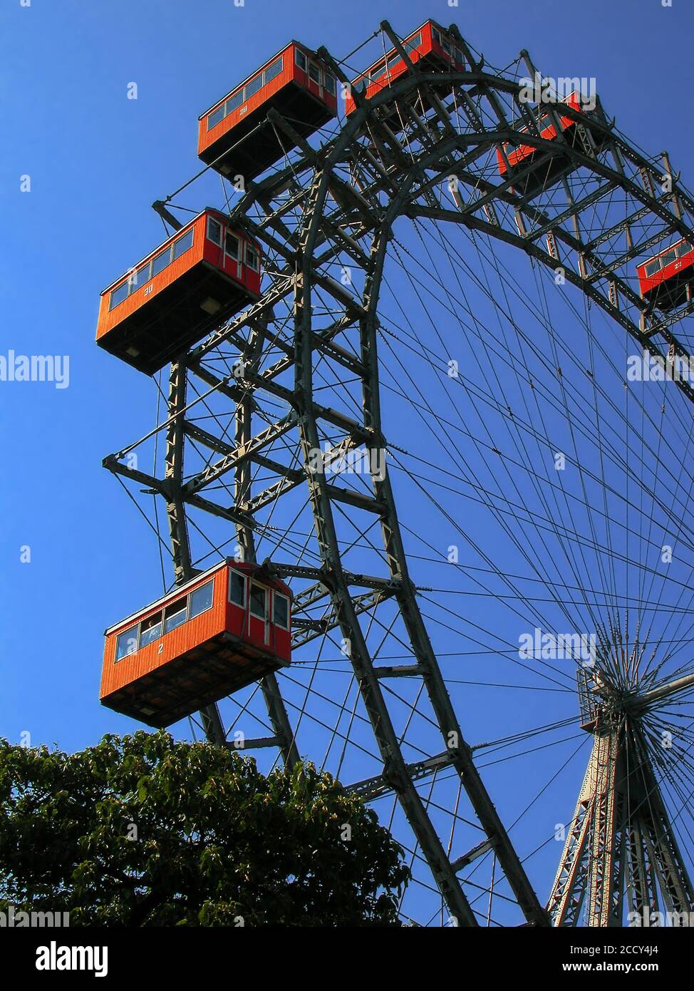 The famous Wiener Riesenrad (1897) in Prater Park, Vienna, Austria, where Holly met Harry in 'The Third Man' Stock Photo