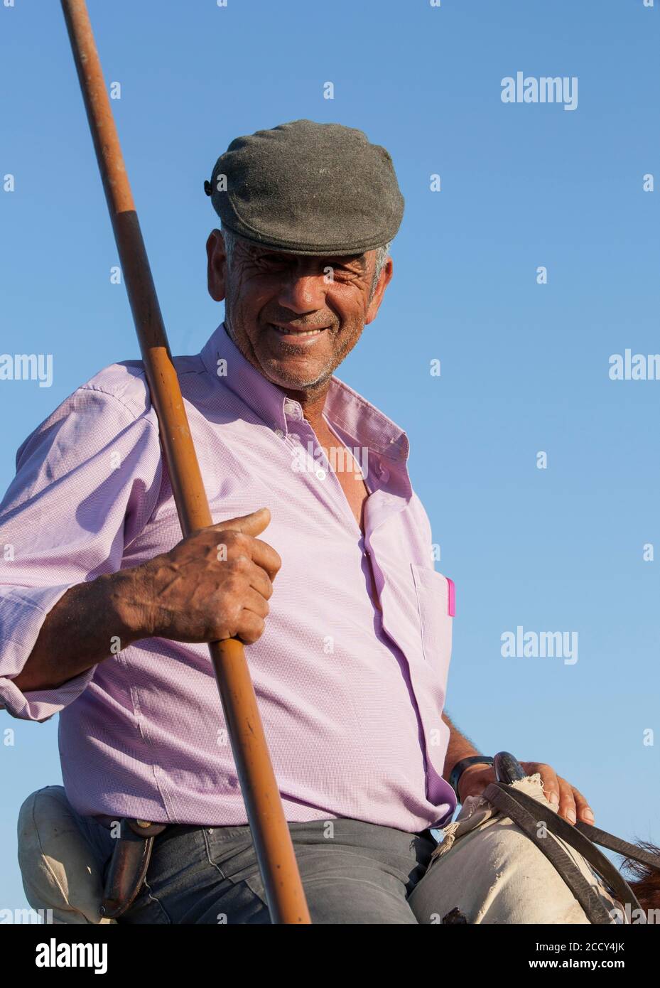 Foreman for the breeding of bullfighting bulls, province of Cadiz, Spain Stock Photo