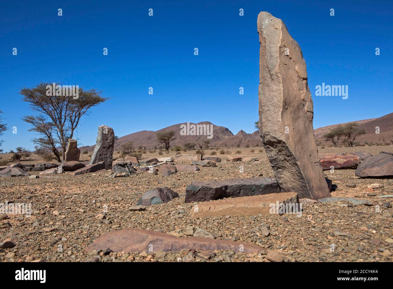 Berber cemetery in the Anti-Atlas, Morocco Stock Photo