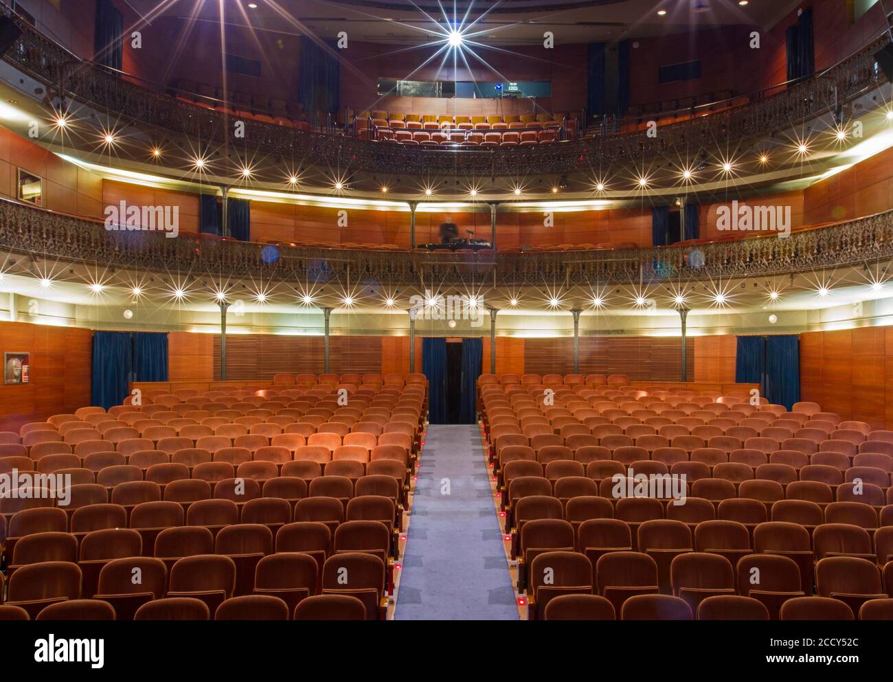 Interior view, Romea theatre, El Raval district, Barcelona, Spain Stock Photo