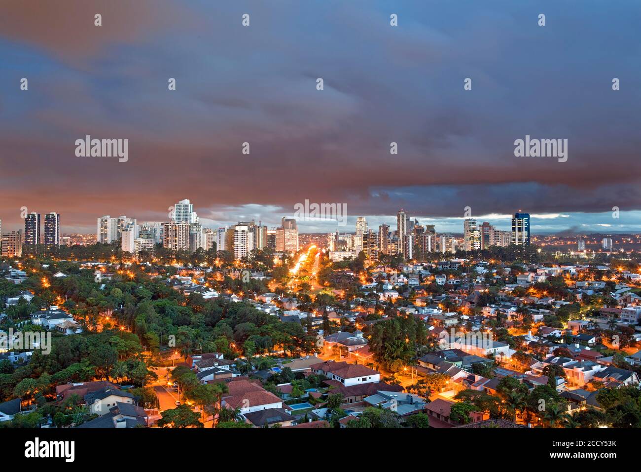 Upper Class Neighborhood of Alphaville, Sao Paulo, Brazil Stock Photo
