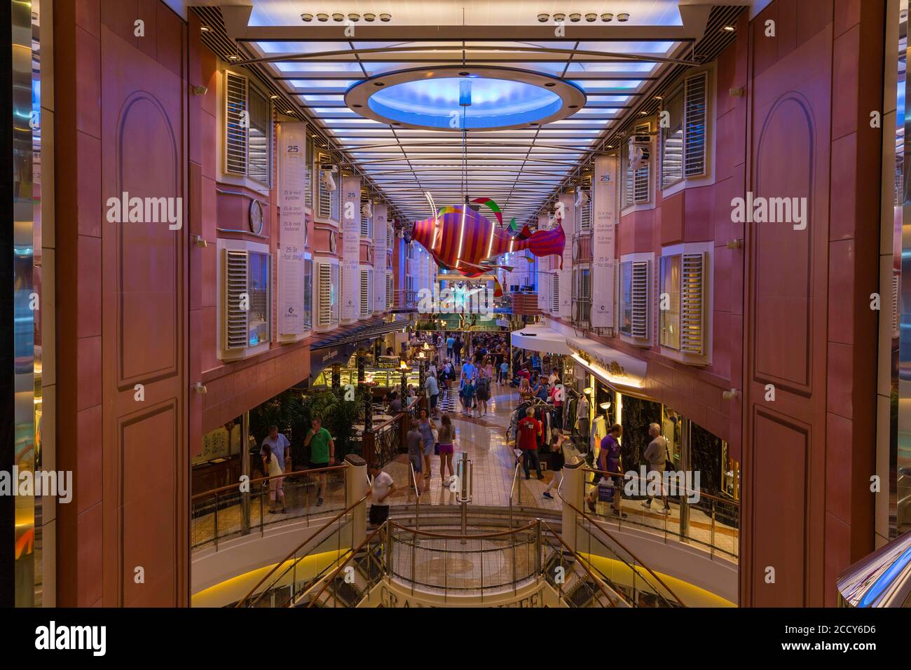 Shopping mall cruise ship MS Color Fantasy, Color Line shipping company,  Oslo, Norway, Europe, Stock Photo, Picture And Rights Managed Image. Pic.  IBR-5821911