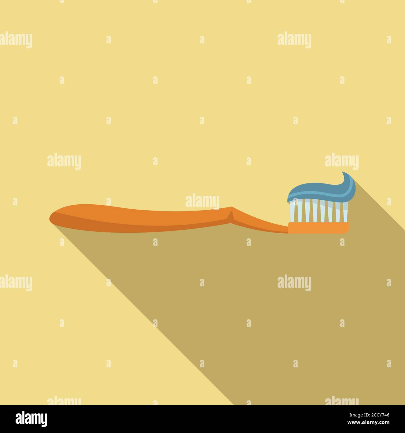 Toothbrush toothpaste icon. Flat illustration of toothbrush toothpaste ...