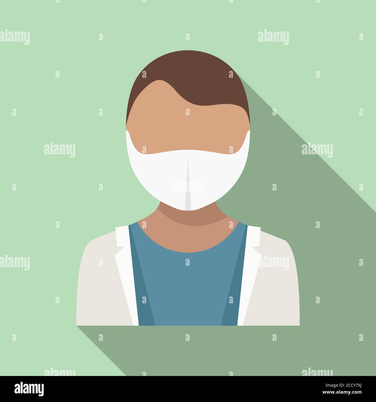 Dentist avatar icon. Flat illustration of dentist avatar vector icon for web design Stock Vector