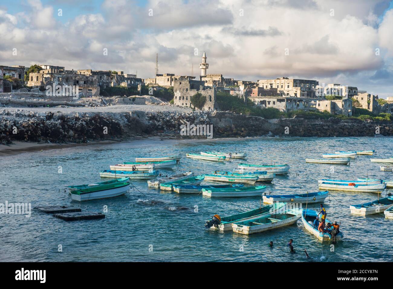 The old italian harbour of Mogadishu, Somalia Stock Photo - Alamy