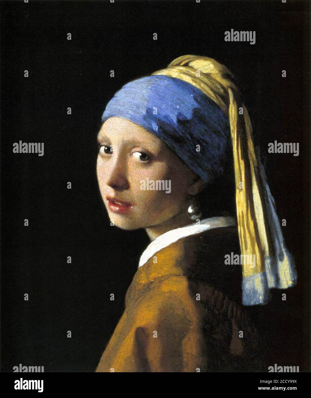 Johannes Vermeer - Girl with a Pearl Earring Stock Photo