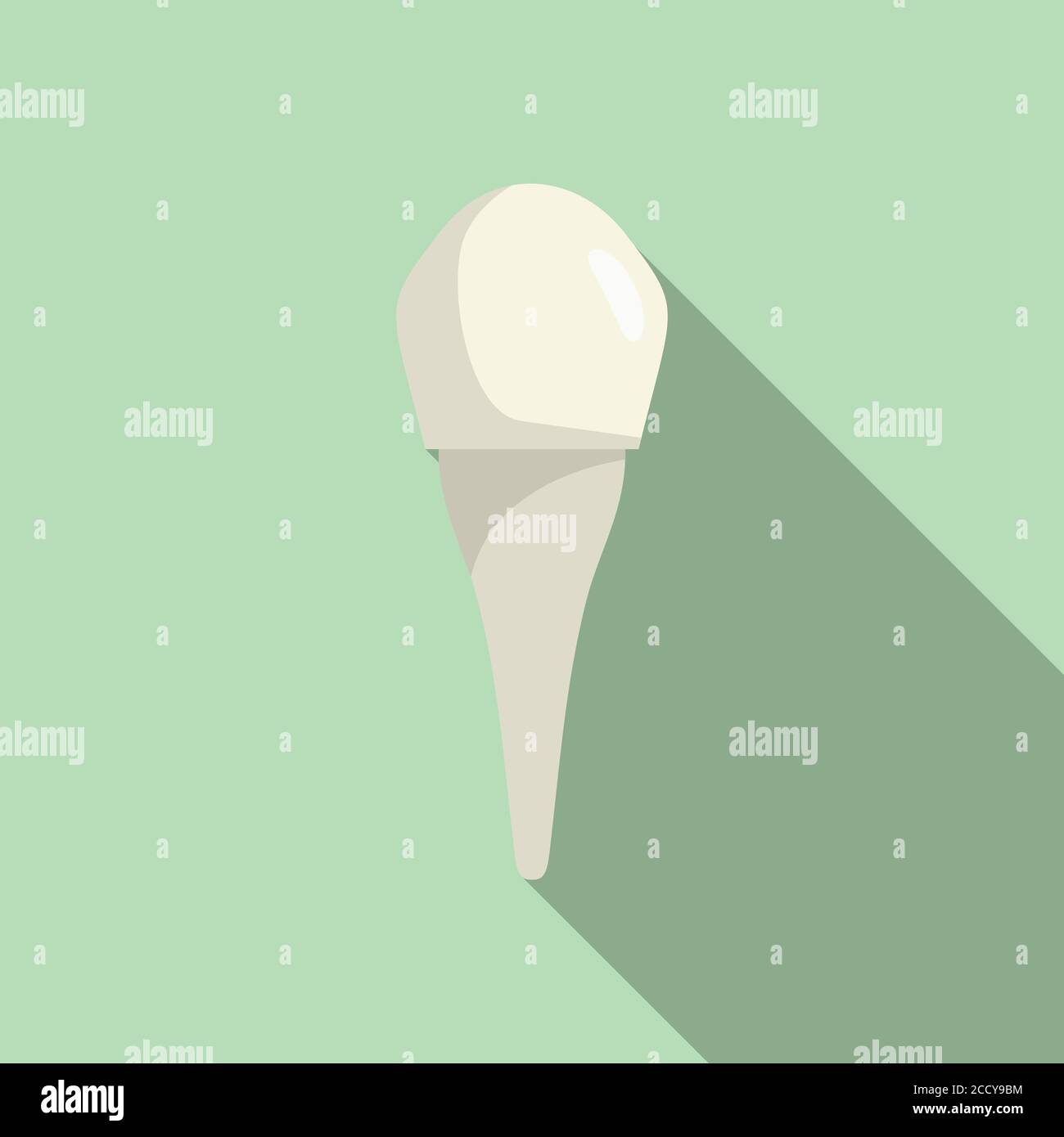 Tooth icon. Flat illustration of tooth vector icon for web design Stock ...