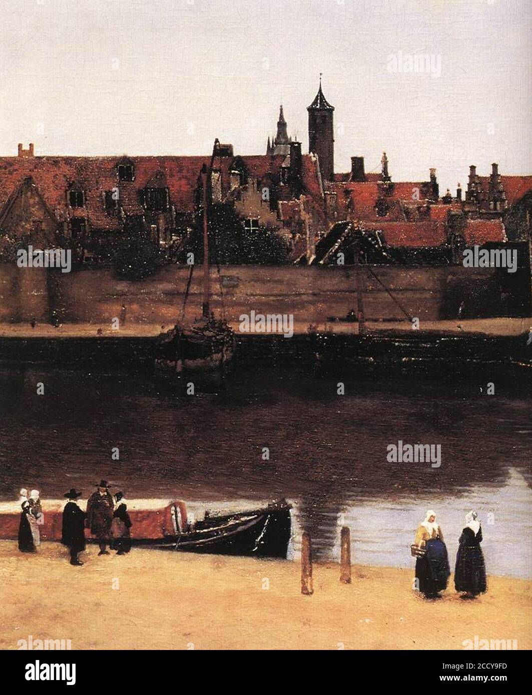 Johannes Vermeer - View of Delft (detail Stock Photo - Alamy