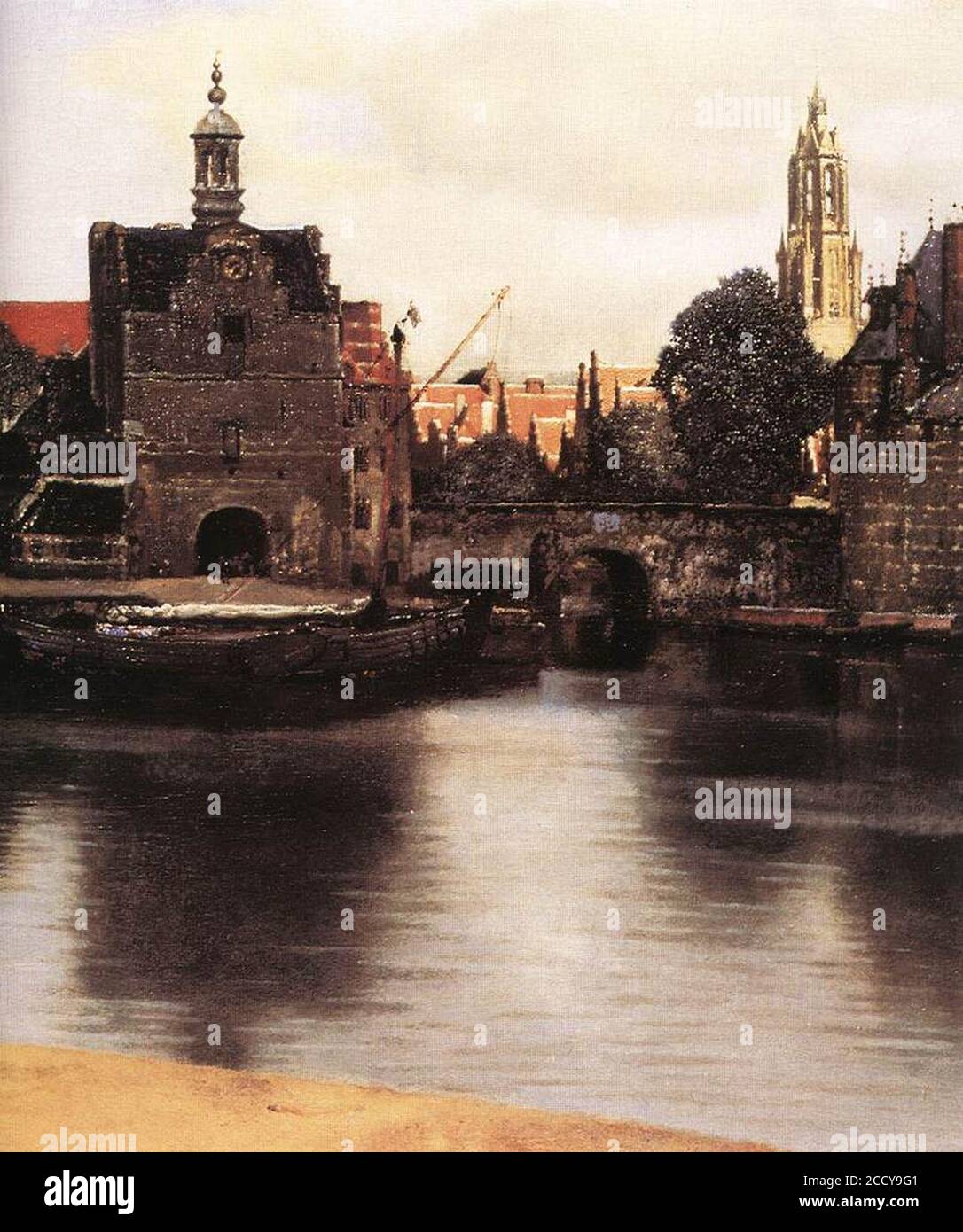 Johannes Vermeer View of Delft (detail Stock Photo Alamy