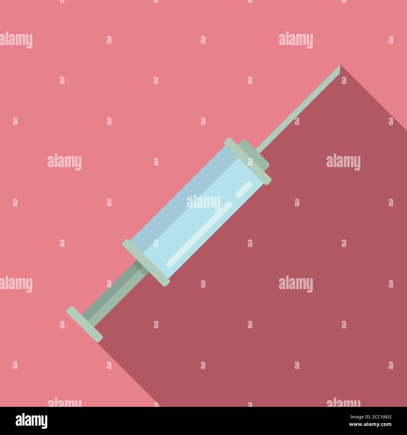 Dentist syringe icon. Flat illustration of dentist syringe vector icon for web design Stock